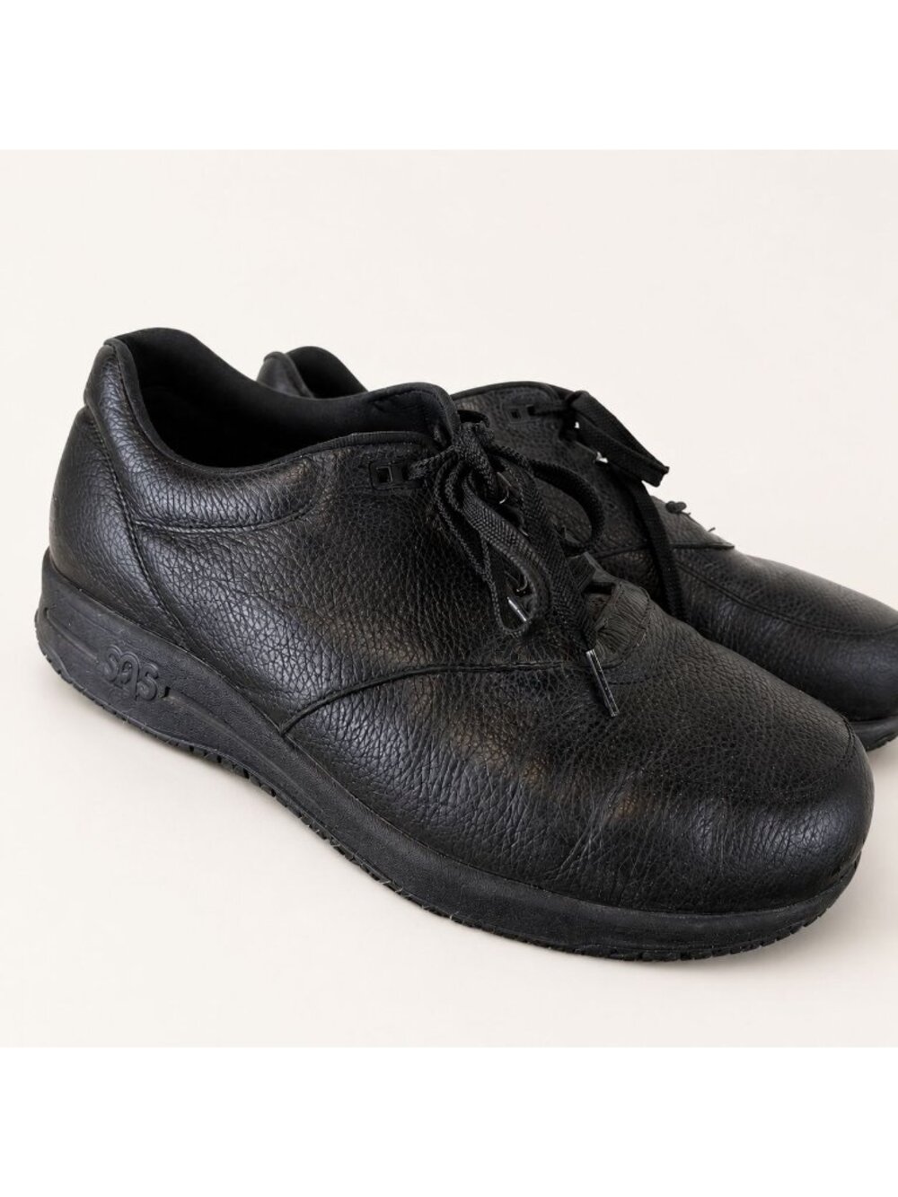 SAS Tripad Comfort Men’s Black Leather Non Slip Work Shoes Size 12W
